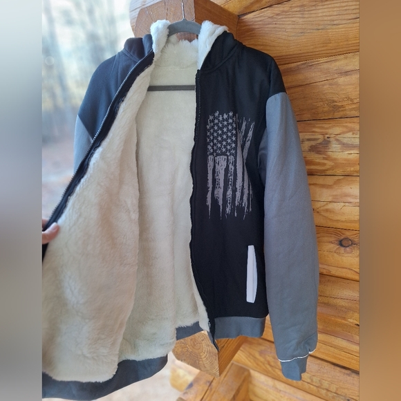 Custom made Faux Fur Flag Coat - Picture 6 of 16